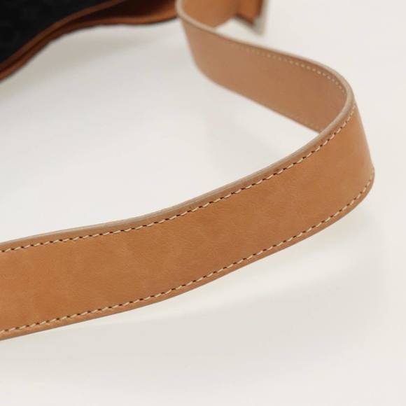 CELINE C Macadam Canvas Shoulder Bag Suede Black Silver Auth fm4019 - Picture 6 of 16